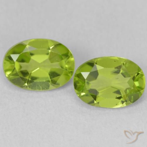 2.01ctw Naturale Verde acceso Peridoto, Ovale, VS