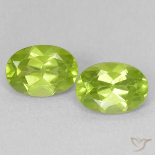 1.73ctw Naturale Verde giallastro Peridoto, Ovale, VS