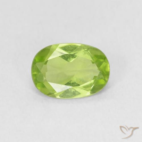 0.79ct Naturale Verde acceso Peridoto, Ovale, VVS