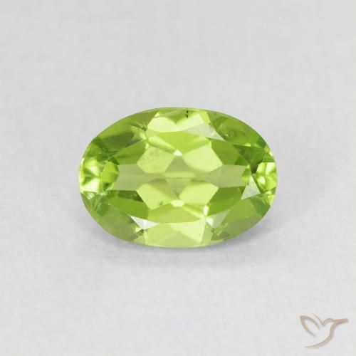 0.94ct Naturale Verde giallastro Peridoto, Ovale, VS