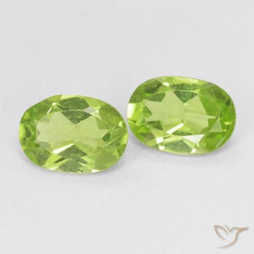 Gemme di Peridoto Verde chiaro e vivace naturale da 1.62 ct, Ovale, VVS-VS