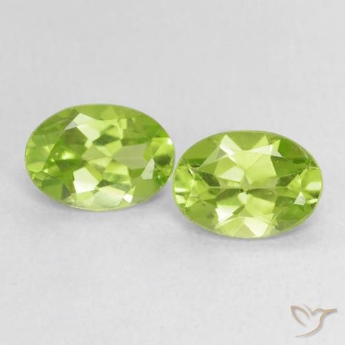 1.56ctw Naturale Verde chiaro e vivace Peridoto, Ovale, VVS-VS