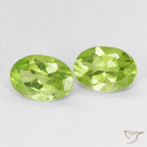Gemme di Peridoto Verde chiaro e vivace naturale da 1.56 ct, Ovale, VVS-VS