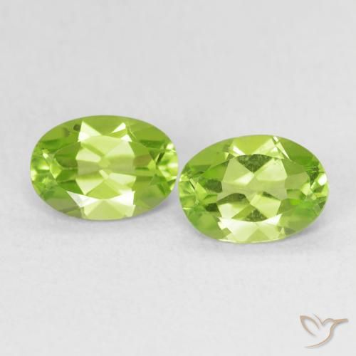 1.60ctw Naturale Verde chiaro e vivace Peridoto, Ovale, VS