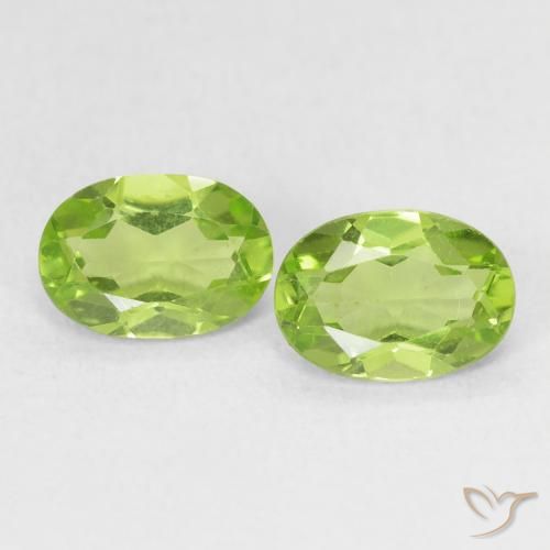 1.62ctw Naturale Verde chiaro e vivace Peridoto, Ovale, VS