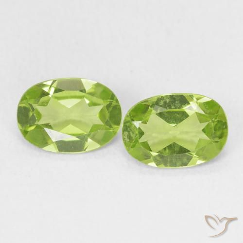 1.50ctw Naturale Verde chiaro e vivace Peridoto, Ovale, VS