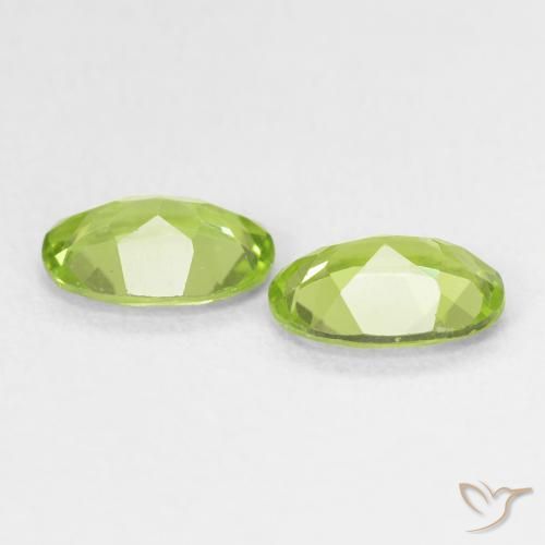 Gemme di Peridoto Verde chiaro e vivace naturale da 1.50 ct, Ovale, VS