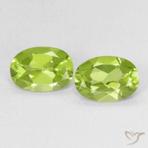 1.60ctw Naturale Verde brillante Peridoto, Ovale, VS