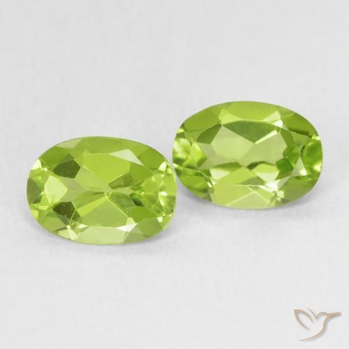 Gemme di Peridoto Verde brillante naturale da 1.60 ct, Ovale, VS
