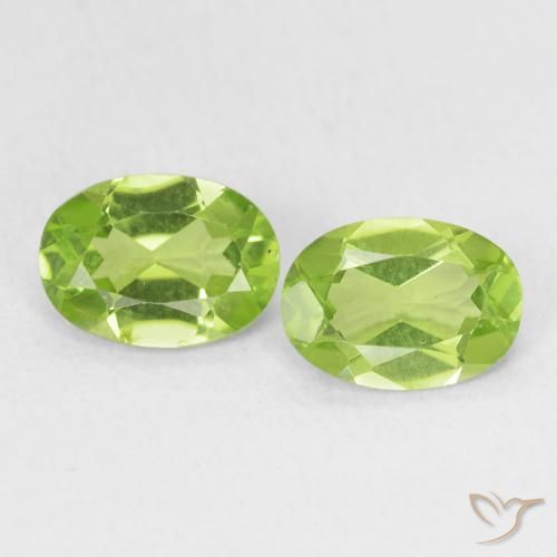 1.62ctw Naturale Verde chiaro e vivace Peridoto, Ovale, VS
