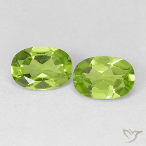 1.66ctw Naturale Verde medio Peridoto, Ovale, VVS-VS