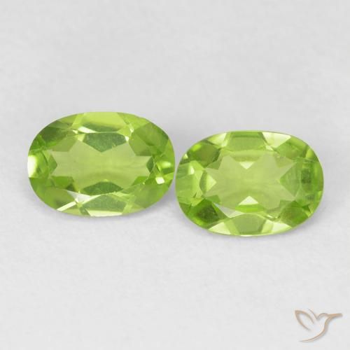 1.67ctw Naturale Verde medio Peridoto, Ovale, VVS