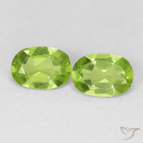 1.75ctw Naturale Verde giallastro Peridoto, Ovale, VVS-VS