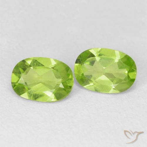 Gemme di Peridoto Verde giallastro naturale da 1.75 ct, Ovale, VVS-VS