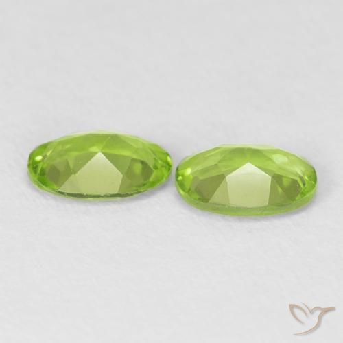 Gemme di Peridoto Verde giallastro naturale da 1.53 ct, Ovale, VVS-VS