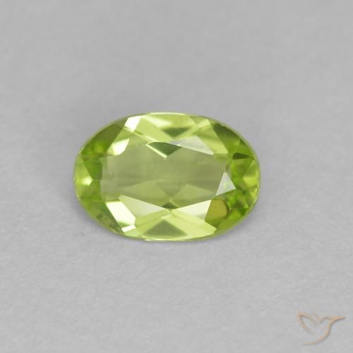 0.50ct Naturale Verde brillante Peridoto, Ovale, VS
