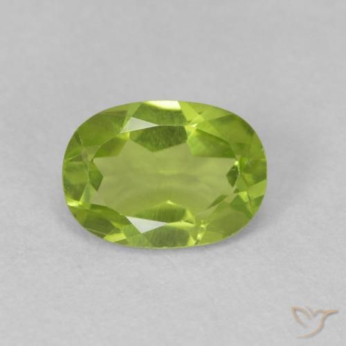 0.86ct Naturale Verde acceso Peridoto, Ovale, VVS