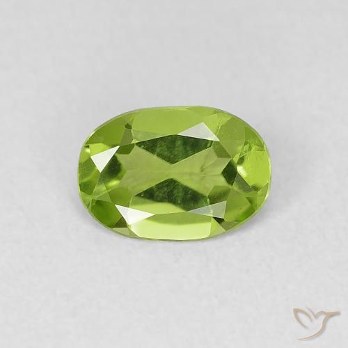 0.70ct Naturale Verde acceso Peridoto, Ovale, VVS-VS