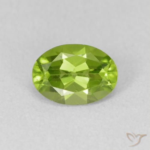 0.93ct Naturale Verde acceso Peridoto, Ovale, VVS-VS