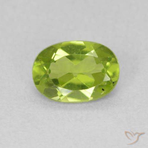 0.85ct Naturale Verde medio Peridoto, Ovale, VS