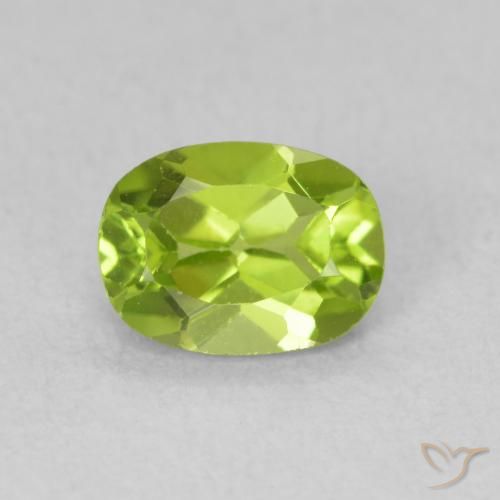 0.91ct Naturale Verde medio Peridoto, Ovale, VS
