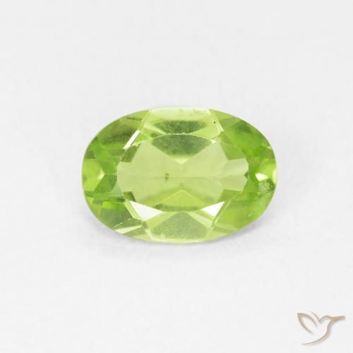 0.77ct Naturale Verde medio Peridoto, Ovale, VVS-VS