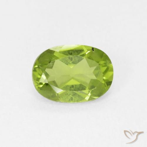 0.93ct Naturale Verde acceso Peridoto, Ovale, VS