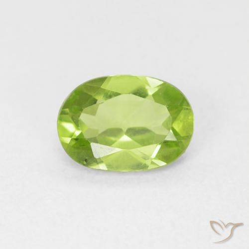 0.86ct Naturale Verde acceso Peridoto, Ovale, VS