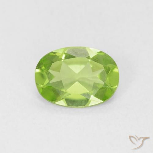 0.78ct Naturale Verde medio Peridoto, Ovale, VVS-VS