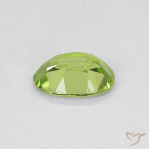 Peridoto Verde acceso naturale da 0.83 ct, Ovale, VVS-VS