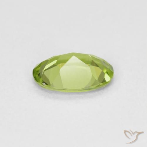 Peridoto Verde acceso naturale da 0.70 ct, Ovale, VVS-VS