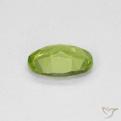 Peridoto Verde chiaro e vivace naturale da 0.80 ct, Ovale, VVS-VS