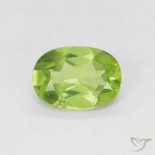 0.90ct Naturale Verde brillante Peridoto, Ovale, VS