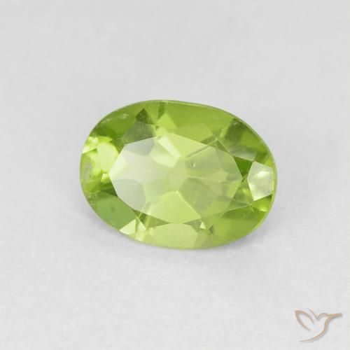 Peridoto Verde acceso naturale da 0.83 ct, Ovale, VS