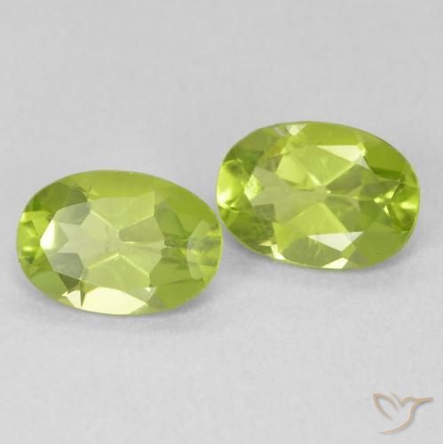 Gemme di Peridoto Verde brillante naturale da 1.56 ct, Ovale, VVS-VS