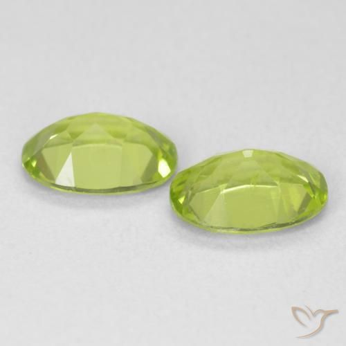 Gemme di Peridoto Verde brillante naturale da 1.56 ct, Ovale, VVS-VS