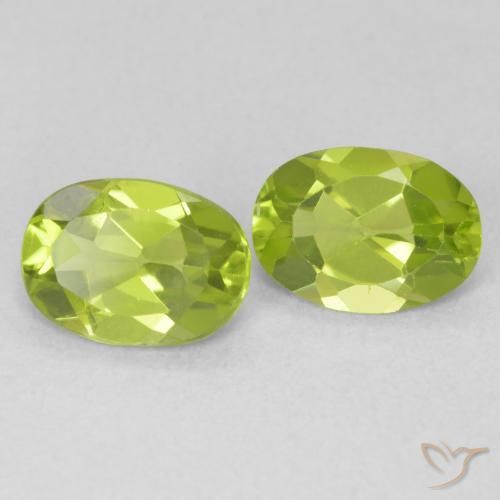 1.58ctw Naturale Verde brillante Peridoto, Ovale, VVS-VS