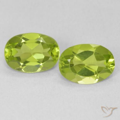 Gemme di Peridoto Verde brillante naturale da 1.58 ct, Ovale, VVS-VS