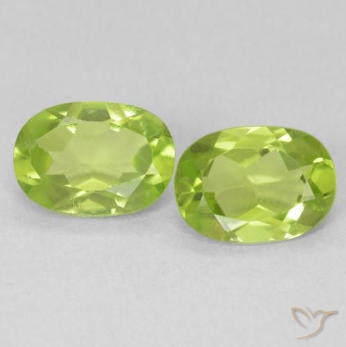 1.64ctw Naturale Verde brillante Peridoto, Ovale, VVS-VS
