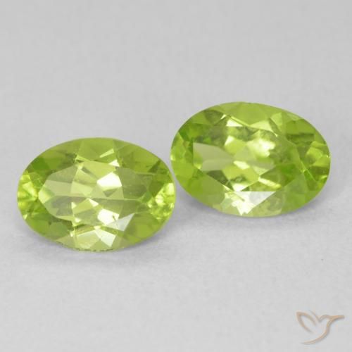 Gemme di Peridoto Verde brillante naturale da 1.48 ct, Ovale, VVS-VS