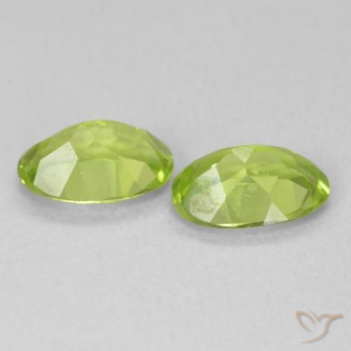 Gemme di Peridoto Verde brillante naturale da 1.48 ct, Ovale, VVS-VS
