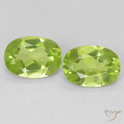 Gemme di Peridoto Verde brillante naturale da 1.64 ct, Taglio ovale, VVS-VS