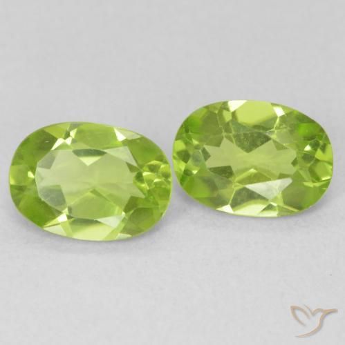 Gemme di Peridoto Verde brillante naturale da 1.64 ct, Taglio ovale, VVS-VS