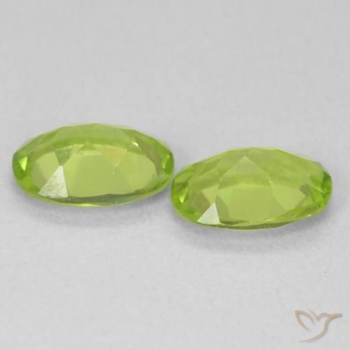 Gemme di Peridoto Verde brillante naturale da 1.64 ct, Taglio ovale, VVS-VS