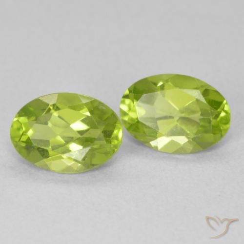 Gemme di Peridoto Verde brillante naturale da 1.60 ct, Ovale, VVS-VS