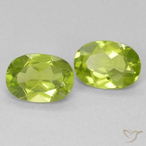 Gemme di Peridoto Verde brillante naturale da 1.74 ct, Ovale, VVS-VS