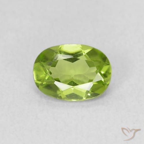0.84ct Naturale Verde medio Peridoto, Ovale, VS