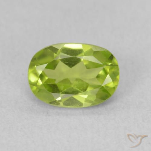 0.93ct Naturale Verde brillante Peridoto, Ovale, VS