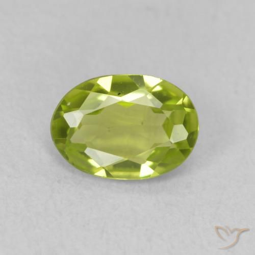 0.68ct Naturale Verde acceso Peridoto, Ovale, VVS-VS