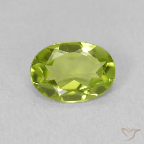 0.77ct Naturale Verde brillante Peridoto, Ovale, VVS-VS